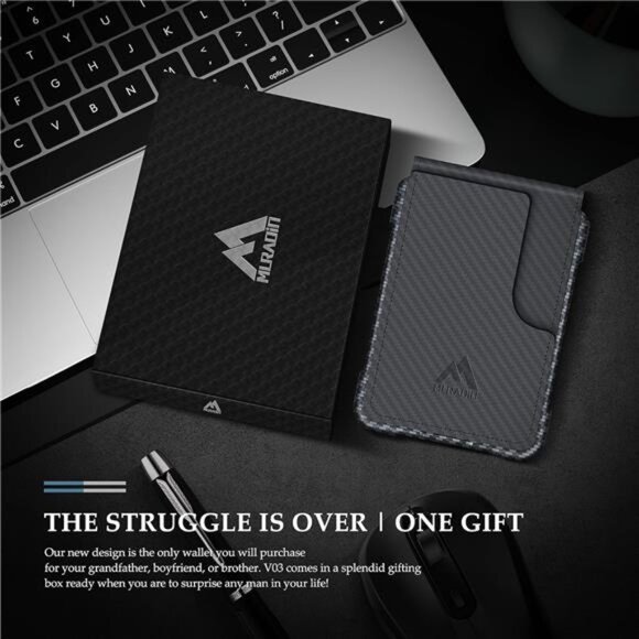 Mens Wallet Tactical Bifold Wallets for Men Metal RFID Blocking - Picture 6 of 6